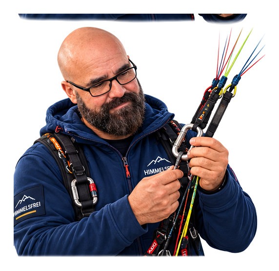HIMMELSFREI Lernbegleiter beim Schirmcheck