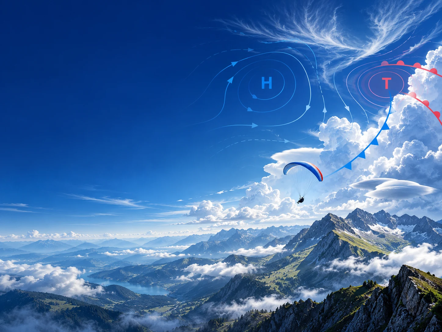 HIMMELSFREI Meteorologie: Gleitschirmflug mit Wetterfronten und Drucksystemen